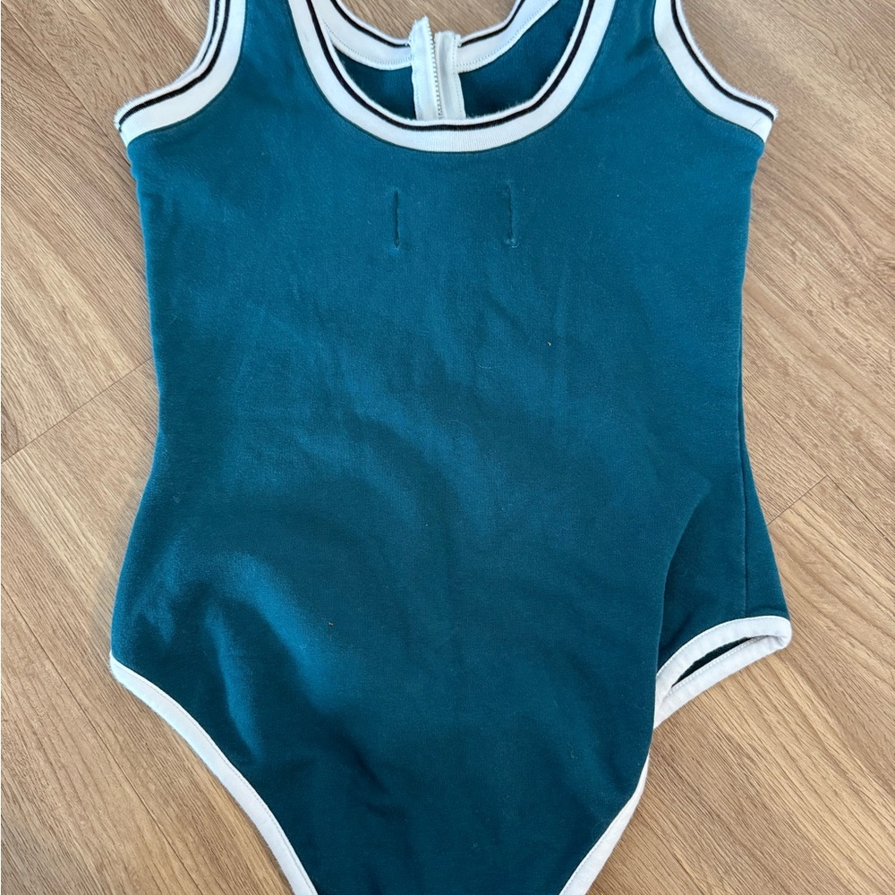 FILA Women's Teal Zip-Front Bodysuit - Picture 4 of 4